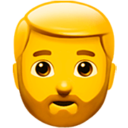 🧔‍♂️ Emoji Homem: Barba na Apple iOS 16.4.