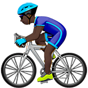 🚴🏿‍♂️ Emoji Homem Ciclista: Pele Escura na Apple iOS 16.4.