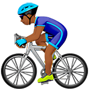 Emoji 🚴🏾‍♂️ Ciclista Uomo: Carnagione Abbastanza Scura su Apple iOS 16.4.