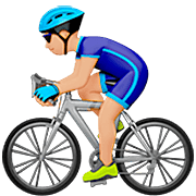 🚴🏼‍♂️ Emoji Hombre En Bicicleta: Tono De Piel Claro Medio en Apple iOS 16.4.