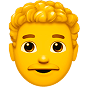 Emoji 👨‍🦱 Uomo: Capelli Ricci su Apple iOS 16.4.
