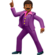 🕺🏾 Emoji Homem Dançando: Pele Morena Escura na Apple iOS 16.4.