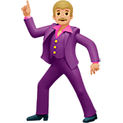 🕺🏼 Emoji tanzender Mann: mittelhelle Hautfarbe Apple iOS 16.4.