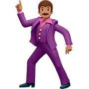 Emoji 🕺🏽 Uomo Che Balla: Carnagione Olivastra su Apple iOS 16.4.
