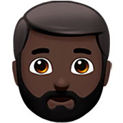 Émoji 🧔🏿‍♂️ Homme Barbu Peau Foncée sur Apple iOS 16.4.