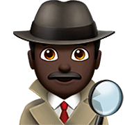 🕵🏿‍♂️ Emoji Detective Hombre: Tono De Piel Oscuro en Apple iOS 16.4.