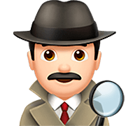 🕵🏻‍♂️ Emoji Detective Hombre: Tono De Piel Claro en Apple iOS 16.4.