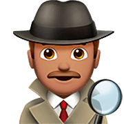 Emoji 🕵🏽‍♂️ Investigatore: Carnagione Olivastra su Apple iOS 16.4.