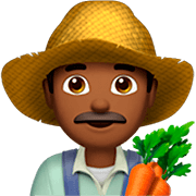 👨🏾‍🌾 Emoji Agricultor: Tono De Piel Oscuro Medio en Apple iOS 16.4.