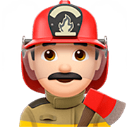 👨🏻‍🚒 Emoji Feuerwehrmann: helle Hautfarbe Apple iOS 16.4.
