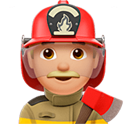 Emoji 👨🏼‍🚒 Pompiere Uomo: Carnagione Abbastanza Chiara su Apple iOS 16.4.