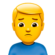 🙍‍♂️ Emoji Hombre Frunciendo El Ceño en Apple iOS 16.4.