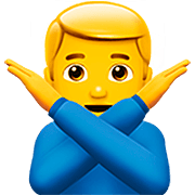 🙅‍♂️ Emoji Homem Fazendo Gesto De «não» na Apple iOS 16.4.