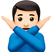🙅🏻‍♂️ Emoji Mann mit überkreuzten Armen: helle Hautfarbe Apple iOS 16.4.