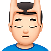 Emoji 💆🏻‍♂️ Uomo Che Riceve Un Massaggio: Carnagione Chiara su Apple iOS 16.4.