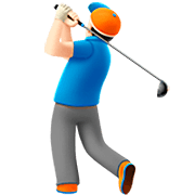 🏌🏻‍♂️ Emoji Hombre Jugando Al Golf: Tono De Piel Claro en Apple iOS 16.4.