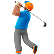 Émoji 🏌🏽‍♂️ Golfeur : Peau Légèrement Mate sur Apple iOS 16.4.