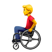 👨‍🦽 Emoji Homem Em Cadeira De Rodas Manual na Apple iOS 16.4.