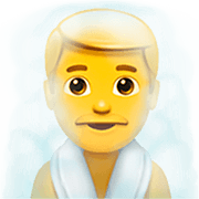 🧖‍♂️ Emoji Mann in Dampfsauna Apple iOS 16.4.