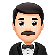 🤵🏻‍♂️ Emoji Hombre Con Esmoquin: Tono De Piel Claro en Apple iOS 16.4.