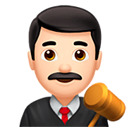 Emoji 👨🏻‍⚖️ Giudice Uomo: Carnagione Chiara su Apple iOS 16.4.