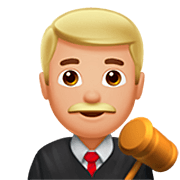 Emoji 👨🏼‍⚖️ Giudice Uomo: Carnagione Abbastanza Chiara su Apple iOS 16.4.