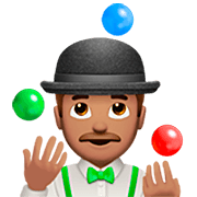 🤹🏽‍♂️ Emoji Homem Malabarista: Pele Morena na Apple iOS 16.4.