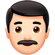 👨🏻 Emoji Mann: helle Hautfarbe Apple iOS 16.4.