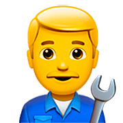 Emoji 👨‍🔧 Meccanico Uomo su Apple iOS 16.4.