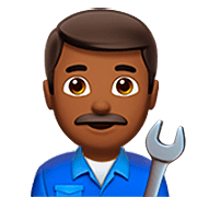 Emoji 👨🏾‍🔧 Meccanico Uomo: Carnagione Abbastanza Scura su Apple iOS 16.4.