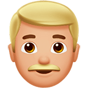 Emoji 👨🏼 Uomo: Carnagione Abbastanza Chiara su Apple iOS 16.4.