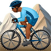 Emoji 🚵🏾‍♂️ Ciclista Uomo Di Mountain Bike: Carnagione Abbastanza Scura su Apple iOS 16.4.