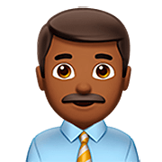 👨🏾‍💼 Emoji Oficinista Hombre: Tono De Piel Oscuro Medio en Apple iOS 16.4.