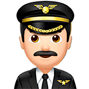 Emoji 👨🏻‍✈️ Pilota Uomo: Carnagione Chiara su Apple iOS 16.4.
