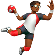 Émoji 🤾🏾‍♂️ Handballeur : Peau Mate sur Apple iOS 16.4.