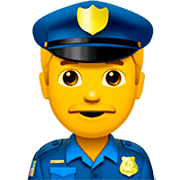 👮‍♂️ Emoji Policial Homem na Apple iOS 16.4.
