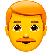 👨‍🦰 Emoji Hombre: Pelo Pelirrojo en Apple iOS 16.4.