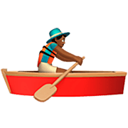 Émoji 🚣🏾‍♂️ Rameur Dans Une Barque : Peau Mate sur Apple iOS 16.4.
