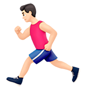 🏃🏻‍♂️ Emoji Hombre Corriendo: Tono De Piel Claro en Apple iOS 16.4.