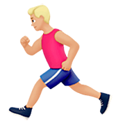 🏃🏼‍♂️ Emoji Hombre Corriendo: Tono De Piel Claro Medio en Apple iOS 16.4.