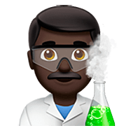 👨🏿‍🔬 Emoji Cientista Homem: Pele Escura na Apple iOS 16.4.
