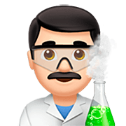 👨🏻‍🔬 Emoji Científico: Tono De Piel Claro en Apple iOS 16.4.