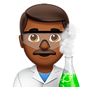 👨🏾‍🔬 Emoji Cientista Homem: Pele Morena Escura na Apple iOS 16.4.