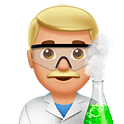 👨🏼‍🔬 Emoji Científico: Tono De Piel Claro Medio en Apple iOS 16.4.