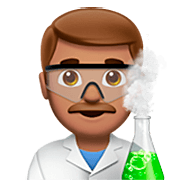 Emoji 👨🏽‍🔬 Scienziato: Carnagione Olivastra su Apple iOS 16.4.