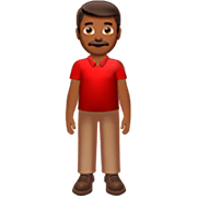 Emoji 🧍🏾‍♂️ Uomo In Piedi: Carnagione Abbastanza Scura su Apple iOS 16.4.