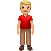 Emoji 🧍🏼‍♂️ Uomo In Piedi: Carnagione Abbastanza Chiara su Apple iOS 16.4.