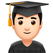 Emoji 👨🏻‍🎓 Studente: Carnagione Chiara su Apple iOS 16.4.