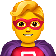 🦸‍♂️ Emoji Homem Super-herói na Apple iOS 16.4.