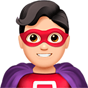 🦸🏻‍♂️ Emoji Superhéroe: Tono De Piel Claro en Apple iOS 16.4.